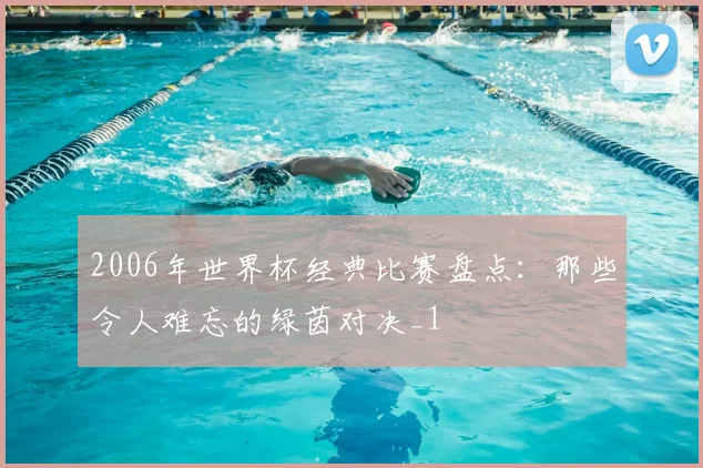 2006年世界杯经典比赛盘点:那些令人难忘的绿茵对决_1